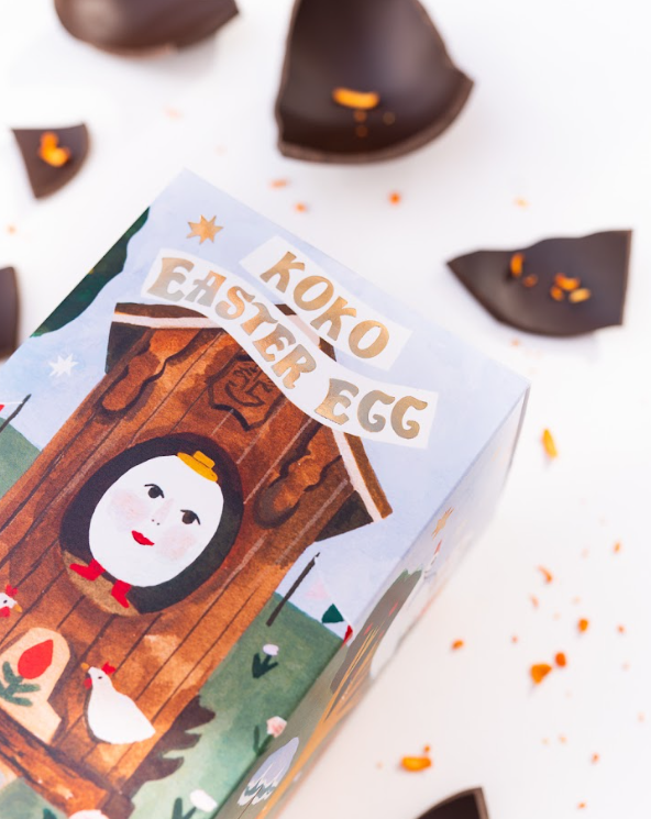 Orange Zest Dark Chocolate Easter Egg